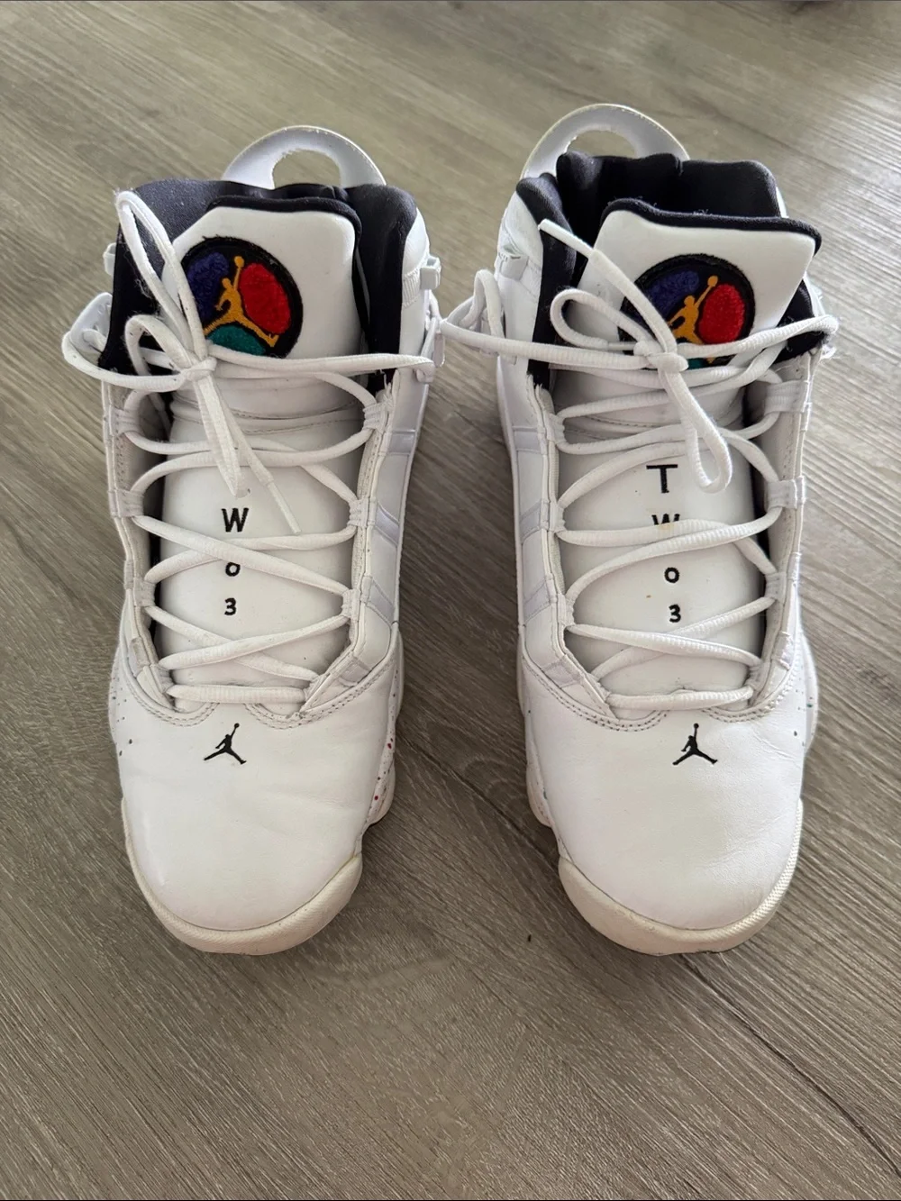 Jordan White Multicolor Logo Men's Sneakers